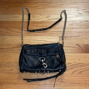 Black Leather Rebecca Minkoff Cross Body Bag